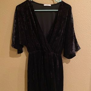Black Velvet Romper
